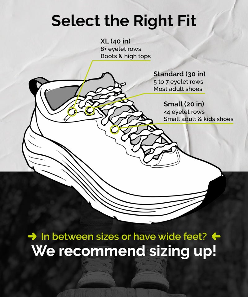 Caterpy RUN - Ultimate No Tie Shoelaces for Adults & Kids - Versatile & Easy-to-Use Shoe Laces - Electric Yellow, Standard, Single Pack - Image 3